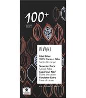 Vivani Edel Bitter 100% kakao - Økologisk, Glutenfri & Vegansk 80 g